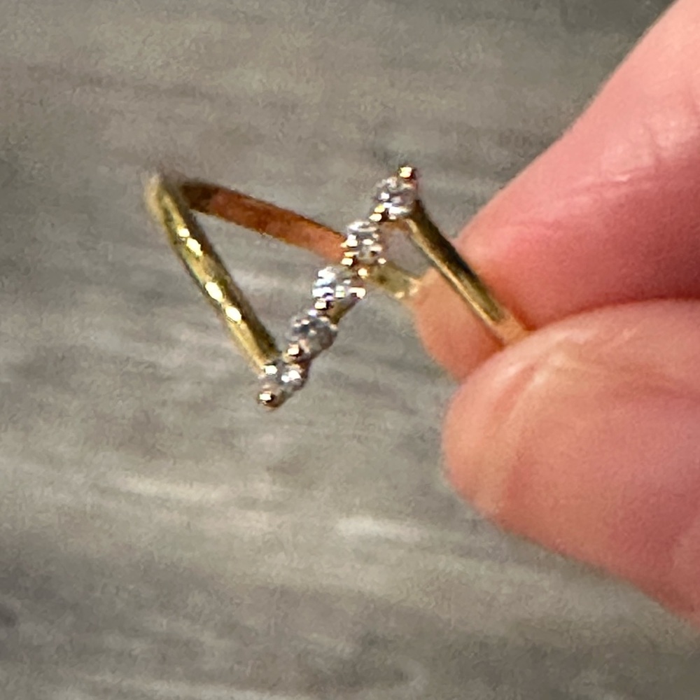 Elegant Women'S Star & Luxury Thin Rings - 18K Golden Plated NWOT